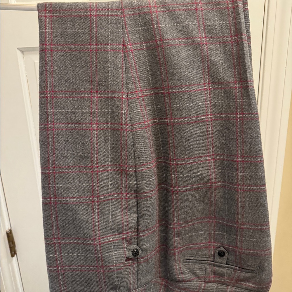 Talbots Gray and Red Plaid pants